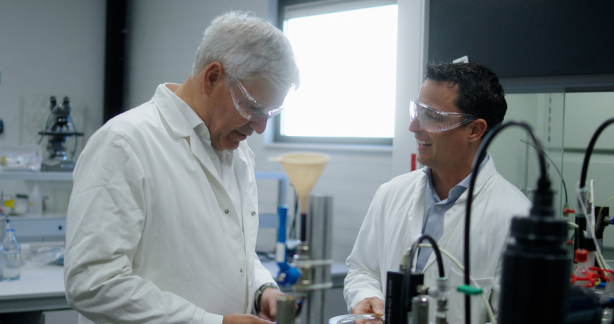 Koos-Jan van Brouwershaven, CEO of H2Flexx and H2Fuel, and Sander Castel, CCO of H2Flexx and founder of HydroFlex.