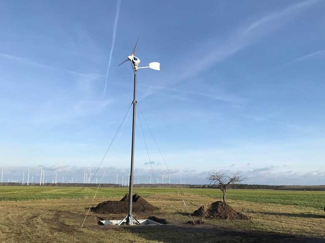 Prototype of the mini wind turbine developed by Fraunhofer IAP, BTU and EAB, © Fraunhofer IAP