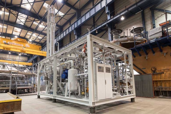 This chemical plant for the production of e-fuels is already on its way to Chile., © MAN Energy Solutions This chemical plant for the production of e-fuels is already on its way to Chile., © MAN Energy Solutions