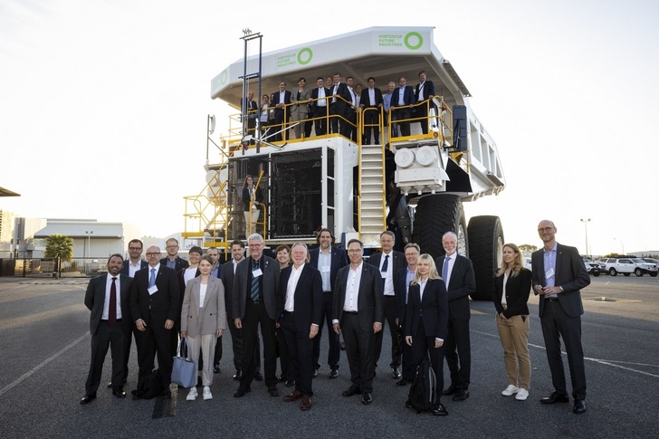 HySupply/BMBF delegation at Fortescue Future Industries on May 25, 2022 in Hazelmere, Perth