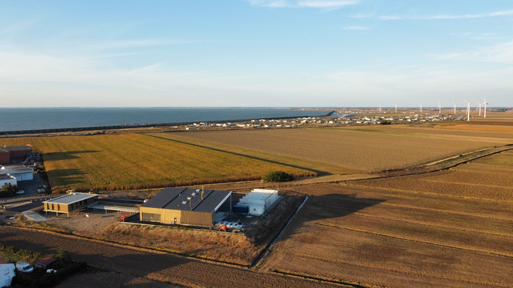 Hydrogen production site in Bouin, France.