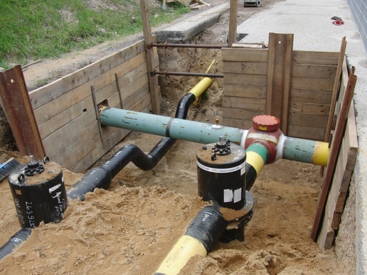 Natural gas pipelines in Hamburg