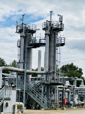 The surface-level plant for Storengy Deutschland’s gas storage reservoir in Harsefeld, Niedersachsen