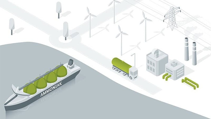 Ammonia can be produced from “green hydrogen” and then transported over long distances, for example by tanker. How to recover pure hydrogen from ammonia is being investigated in the TransHyDE research alliance “AmmoRef.” To date, there is no technology for reforming ammonia that can be used on a large industrial scale; therefore, among the technological fundamentals, catalyst development is also being researched.