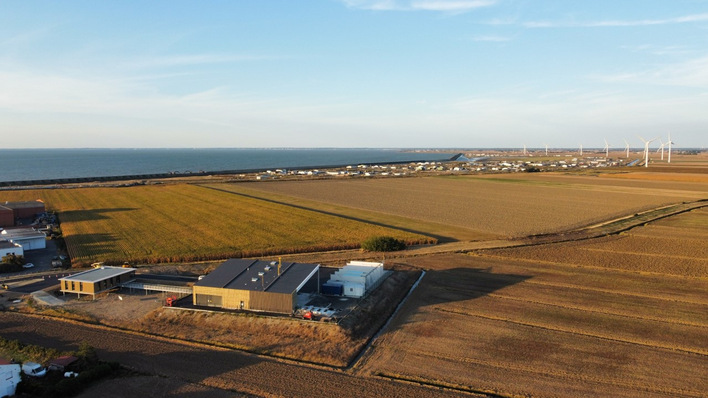 Hydrogen production site in Bouin, France.