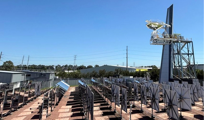 Heliostats field and central tower