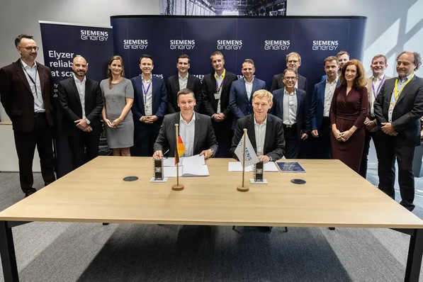 HGHH and Siemens Energy sign contract for 100 MW electrolyzer.