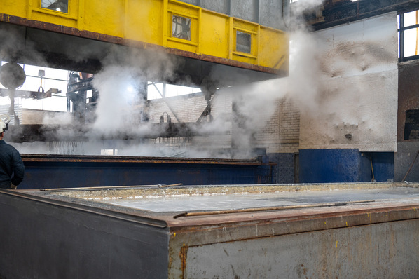 Zinc Bath and Cooling Basin