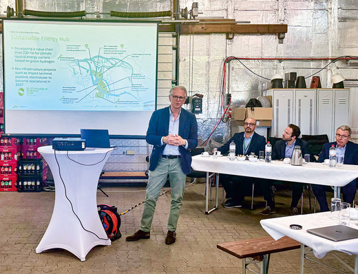 Philipp Kroepels, Director New Energy, explains the plans for the ammonia terminal in Hamburg.