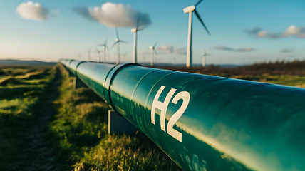 Hydrogen pipeline (AI-generated).