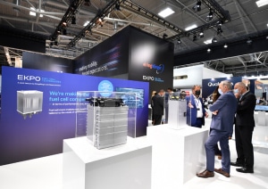 At IAA Mobility 2021, EKPO Fuel Cell Technologies presented various next-generation fuel cell stack platforms with improved design and higher performance, © EKPO Fuel Cell Technologies